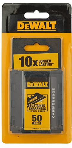 Dewalt Carbide Utility Blades (Dispenser 50). Supplied in a Plastic Dispenser That Releases one Blade at a time