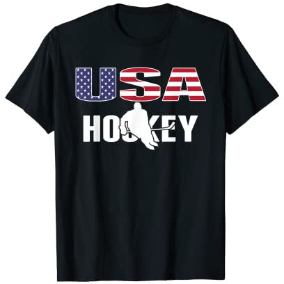 Amerika Eishockey-Liebhaber Trikot – USA Flagge Hockey Team Fans T-Shirt