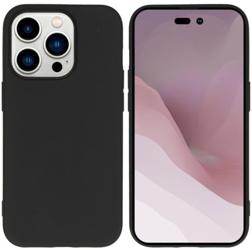 iMoshion Softcase,Backcover Hülle kompatibel mit iPhone 14 Pro – Color Back Cover – Silikon Handyhülle Soft Case in Schwarz [Matt, Ultradünn, Anti-Rutsch]