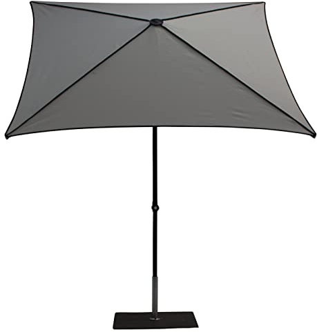 Maffei Art 46BQ Border Sonnenschirm quadratisch 200 x 200 cm, Made in Italy., grau