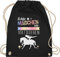 Turnbeutel Rucksack - Pferd Pferde - Echte Mädchen voltigieren Namen - Unisize - Schwarz - reiten zubehör pferderucksäcke pferden voltigier beutel voltigiertasche pferderucksack pferdemotiv