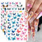 JMEOWIO Nagelsticker Schmetterling 12 Blatt Nail Art Sticker Selbstklebend Nagelaufkleber Frühling Sommer Dekoration Nageldesign Zubehör