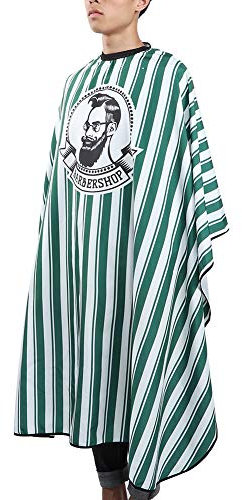 Barber Cape Friseur Schürze Anti Statische Haare Schneiden Cape Kleidung für zu Hause Barber Shop 160x140cm (grün)