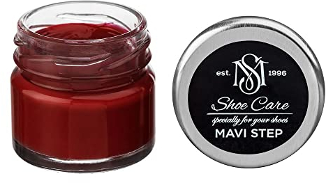 MAVI STEP Crème de Beauté pour Chaussures en Cuir à Base de Cire - 156 Cerise