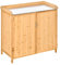 Outsunny Gartenschrank auf Ständer Umtopftisch 2 in 1 - Gartentisch Doppeltür, Regal, Tischplatte verzinktes Stahlblech - Pflanztisch vorgeöltes Zedernholz