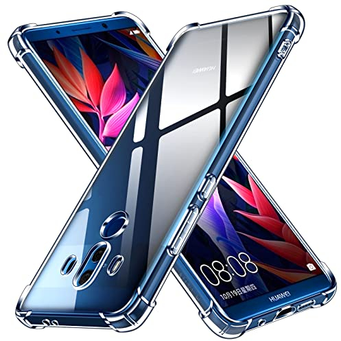 ivoler Coque pour Huawei Mate 10 Pro, Ultra Transparent Étui de Protection en Silicone Antichoc avec Coins Renforcés, Clair Mince Souple TPU Bumper Housse