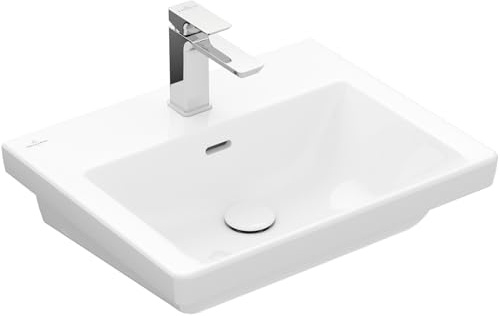 V&B Waschtisch Subway 3.0 55x44cm, eck., m 1 HL/mit Überlauf, weiß