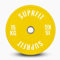 SUPRFIT – Hantelscheiben gummiert 15kg Gelb – Premium Fitness Bumper Plates – Stoßabsorbierende Gewichtsscheiben aus Vollgummigranulat – Hantelscheiben Ø 50mm für Langhantel Training