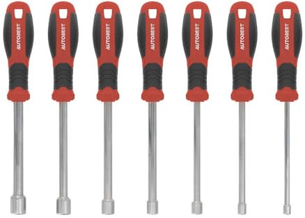 Autobest Set de 7 Tournevis à Douille Hexagonale de 6,7,8,9,10,11,13 millimètres