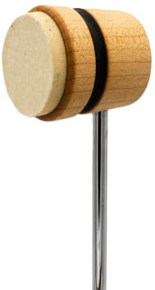 Low Boy Bassdrumschlägel aus Holz / Filz, vielseitiger, leichter Bassdrum-Schlägel mit robuster Filzoberfläche und Stahlstangen in Luftfahrtqualität