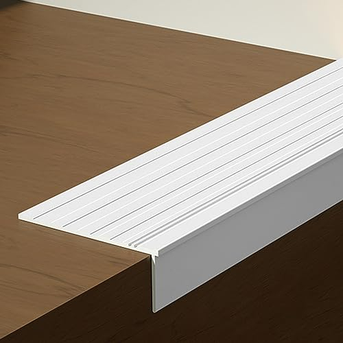 Metall-Schwellenleiste für Treppenkanten, 5 x 2 cm, Bodenübergangsstreifen, Teppich-Stufenmatte, Eckenschutzkappen, Treppennasenformteil