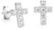 GAVU Damen 925 Sterling Silber Ohrringe mit Zirkonia Kreuz silberne Ohrstecker für Frauen