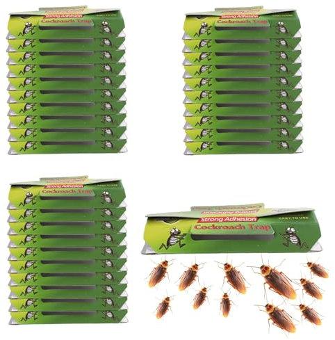 Asfrode Kakerlakenfallen, 30 Stück Schabenfalle, Bettwanzen Falle, Staubläuse Falle Flohfalle Für Wohnung, Schabenfalle Zur Kakerlakenbekämpfung, Küche Klebefalle Klebestreifen Mit Köder Für Schaben