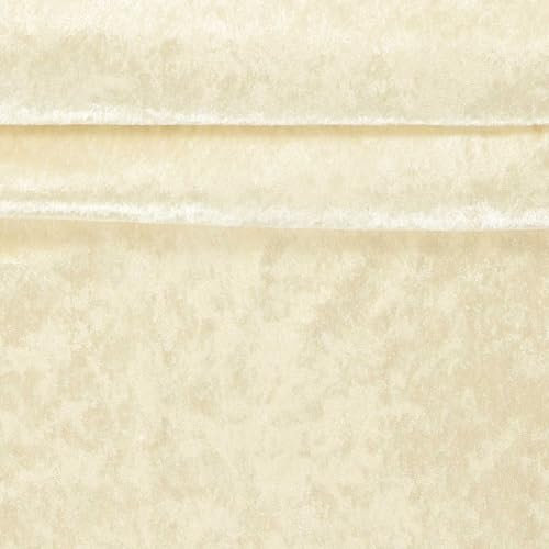 Pannesamt Samt-Stoff ab 0,5m Velvet Dekostoff Kostümstoff Panné Samt glänzend Farbwahl, Farbe:12-0804 creme