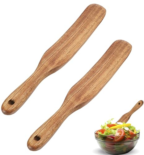Betinyar Sauerteigspatel aus Holz, 2 Stück, Holzschildkröte, Teigrührer mit Aufhängelöchern