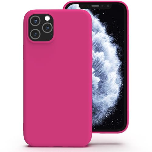 Zuvirelx Silikon Handyhülle für iPhone 11 Pro Hülle, Weiches Griff, Dünne, Minimalistisch, Stoßfest, rutschfest, Taschenpassend - Diva Rosa