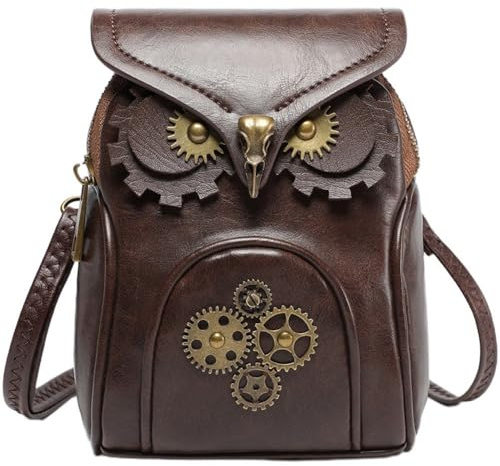 Steampunk Gothic Umhängetasche, Eulen-geldbörse, Handtasche, Retro-umhängetasche, Pu-Leder, Umhängetasche, Tasche Für Damen Und Mädchen