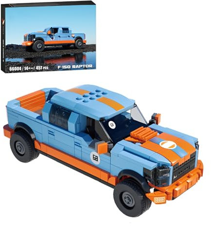 SymGrpu Sportwagen Bausteine Bausatz, F-150 Raptor Auto Modellbau Set, City Rennwagen Klemmbausteine, Auto Fahrzeugbau Spielzeug für Erwachsene Jugendliche ab 14 Jahren,457 PCS