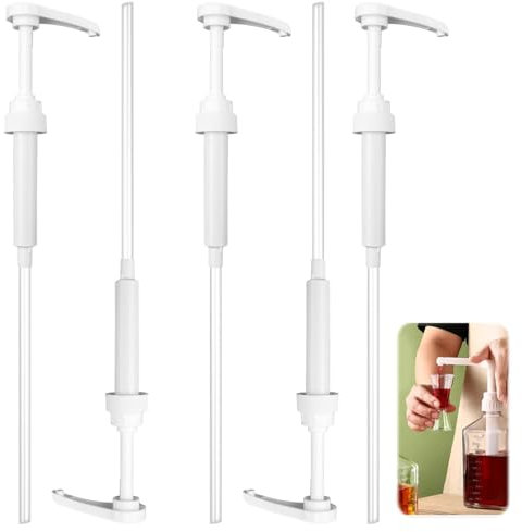 5 Distributeurs Sirop Pompe, Pompe à Sirop à Café Sirop, Coffee Syrup Pump Distributeur Sirop Pompe pour Flacons Bouteilles de Sirop de 750ml, Cafés, Bars et Maison