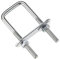 MACHSWON Square U-Bolt,4 Set Carton Steel M6 U Bolts 30mm(1-1/4) Inner Width 80mm Length with Nuts and Frame Plate for Automobiles Boat Trailer