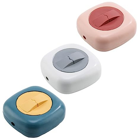 Angoily 3pcs USB Cable Organizer and Earphone Winder Phone Support Portable Travel Storage for Charging Cords Compatible Devices Available in Blue-Yellow Pink-Purple White-Grey