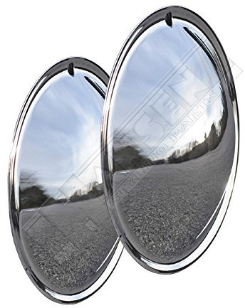 HSP Universell passendes Radzierblendenset (4 Stück) 13 Zoll verchromt - Moon Caps für PKW, Oldtimer