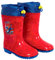 PERLETTI Stivali Pioggia Bambini Uomo Ragno Rossi - Stivaletti Impermeabili Spider Man con Bordo Azzurro - Galosce Bambino Spiderman con Suola Antiscivolo e Chiusura a Coulisse (Rosso, 24/25 EU)