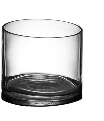 Pecera Pecera de Cristal cilíndrica Grande for Sala de Estar, pecera de Cristal HD, Acuario for Tortugas pecera pequeña(25x25cm)