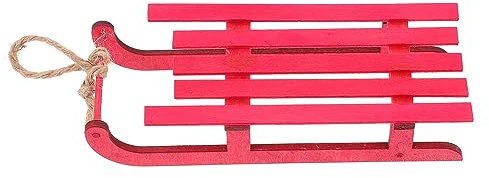 FONDOTIN Weihnachtsbaum Deko Holzschlitten Ornament Vintage Weihnachtsdekoration Für Wände Und Tische Für Festlichkeiten Und Heimdekoration