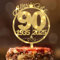 90. Geburtstag Cake Topper, Seutgjie Tortendeko 90 Geburtstag Frau Mann Holz mit LED Lichterkette 1935 bis 2025 Kuchen Deko
