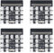Fivetwofive 4X Breakout Board 17 Port 6Pin LED Anzeige Power Server Karten Adapter für 1200W 750W Netzteil GPU Miner Mining BTC ETH