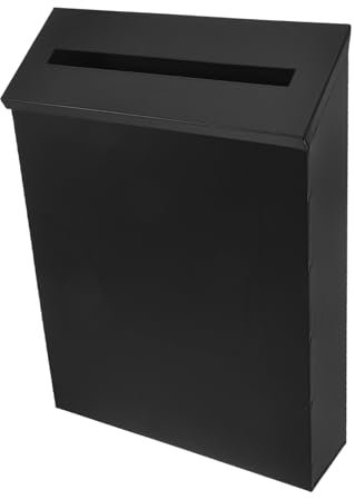 SHINEOFI Spendenbox Mit Schlitz Geldkassette Zur Wandmontage Metall Spendenbox Spendenbox Für Wohltätige Zwecke Kleiner Briefkasten Für Zuhause Bauernhof Oder Büro Schwarz