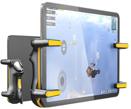 WANGCL Tablet-Controller Rapid Fire 6-Finger-Trigger Joysticks Griffzubehör für Call of PUBG Kompatibel mit Pad Android Tablet (gelb)