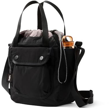 Bellroy Cinch Bucket Bag 9L, Leichte Umhängetasche - Black | 9L kompakte, leichte Umhängetasche mit Außenfächern, Innenreißverschlussfach und drei Tragevarianten