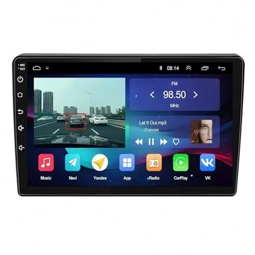 Radio Coche Navegación GPS 2 DIN para Ford Focus MK2 2004-2011 A-Pple Carplay & Android Auto, Autoradio Portátil Car Play con Pantalla Táctil, GPS, 4 Nuclear 1G+32G