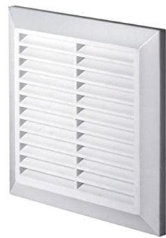 Armar Trading LTD Rejilla de ventilación blanca de 170 mm x 170 mm con rejilla de ventilación de pared de malla de 7 pulgadas T40