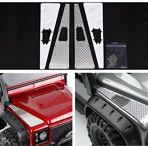 XUNJIAJIE Matel Anti-Skid Plate Intake Grille Ansauggitter for 1:10th RC Crawler Car TRX4 T4