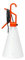 Flos Mayday Mehrzweckleuchte im Design von K. Grcic, Tragbare Lampe mit Kegelförmigem Schirm, Griff mit Schalter und Kabel 4850 mm, 220-250 V, 60 W, 220 x 530 mm, Farbe Orange [Energieklasse A+]