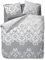 etérea Microfaser Bettwäsche Emma Ornamente 155x200 2er Set - Bügelfrei mit Reißverschluß - Allergiker geeignet nach Oekotex 100-155 x 200 + 80 x 80 cm - Silber Grau