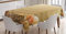 ABAKUHAUS Strand Tischdecke, Sand mit Muscheln Wellen, Personalisierter Druck mit Klaren Farben Waschbar Wasserfest kein Verblassen, 140 x 240 cm, Sandbraun