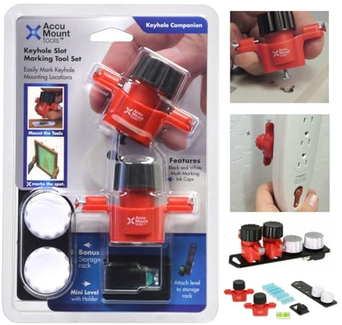 Accu Mount Tools Keyhole Companion Marking Tool Set, Steckdosenleisten, verwenden Sie Schlüssellochaufhänger usw