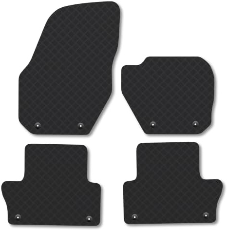 Volvo XC60 (2008-2017) 3mm Rubber Car Mats | Tailored Fit Durable Floor Mats Full Coverage Protection Waterproof Accessories Easy Clean Anti Slip Made in the UK