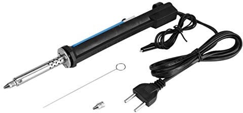 Kuuleyn Outil à dessouder en Plastique, 40W 2 en 1 Fer à souder électrique Ventouse en étain Forte Aspiration Outil de soudage à dessouder(EU Plug)