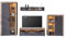MJC 4 TLG. Anbauwand Tailor Indy Standvitrine Lowboard Stauraum LED Wohnwand