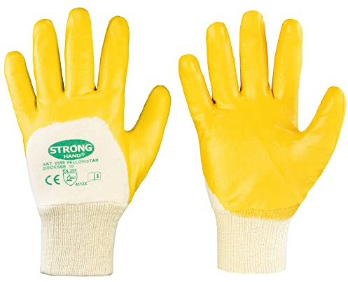 Strong Hand YELLOWSTAR STRONGHAND NITRIL HANDSCHUHE 12 PAAR GRÖßE 9