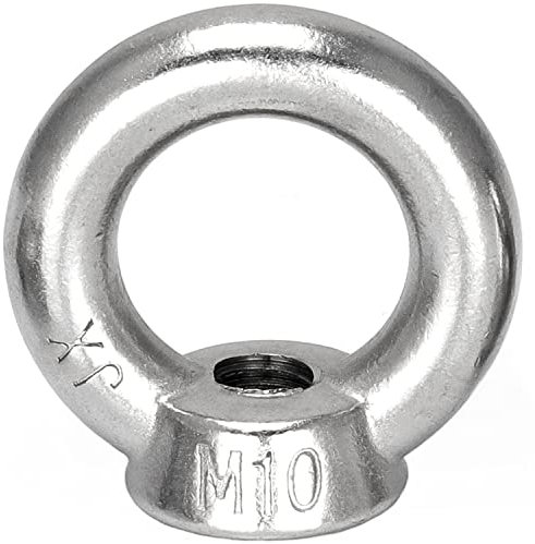 FASTON® Ringmutter M16 ähnl. DIN 582 aus Edelstahl A2 V2A (2 Stück) Öse Ösenmutter Augenmutter Transportöse Mutter Zurröse Augbolzen Bügelmutter Transportöse Kranöse Rostfrei