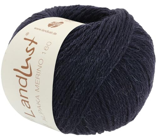 LANA GROSSA Landlust Alpaka Merino 160 | Klassisch verzwirntes Garn aus Merino & Alpaka | Handstrickgarn aus 50% Schurwolle & 50% Alpaka (Baby) | 50g Wolle zum Stricken & Häkeln | 160m Garn FB 412