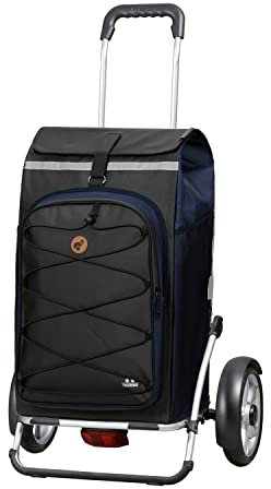 ANDERSEN Einkaufstrolley - Royal Shopper Plus Fado 2.0 blau 74 L Einkaufsroller,Freizeit,Thermo,XXL, Aluminium, klappbar, luftbereiftes Kugellagerrad