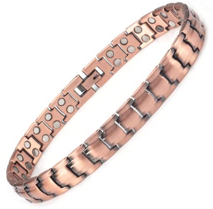 Bracelet de cheville magnétique en cuivre pur pour homme avec aimants pour 26 cm/10 mm, cadeau de fête des pères, Cuivre