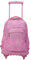 TOTTO - Mochila Escolar con Ruedas, Modelo Renglones, Capacidad 26,21 Litros, Bolsillo para PC 14 y Bolsillo para Botella, Correas en S para Mayor Comodidad, Resistente, Estampado Palmeras Rosas